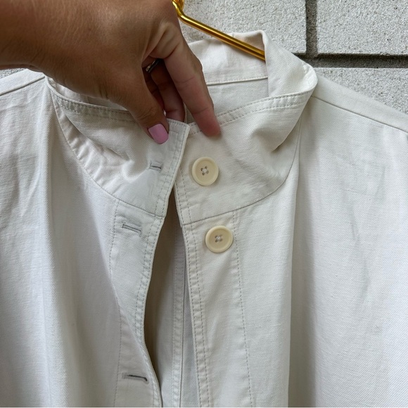 Eileen Fisher Bone Hemp Organic Cotton Jacket Open Front Boxy Fit L/XL - Picture 9 of 12